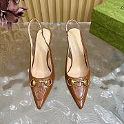 Fortok Gucci Horsebit Embossed Sandals Brown - 6