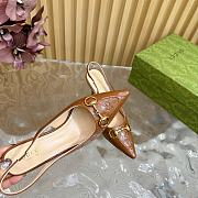 Fortok Gucci Horsebit Embossed Sandals Brown - 5
