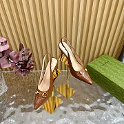 Fortok Gucci Horsebit Embossed Sandals Brown - 3