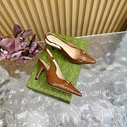 Fortok Gucci Horsebit Embossed Sandals Brown - 2