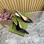 Fortok Gucci Horsebit Embossed Sandals Black - 2