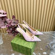 Fortok Gucci Horsebit Slingback Pumps Pink - 1