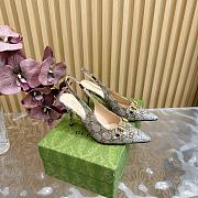 Fortok Gucci Horsebit Slingback Pumps Beige - 1