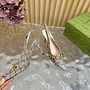 Fortok Gucci Horsebit Slingback Pumps Beige - 6