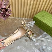 Fortok Gucci Horsebit Slingback Pumps Beige - 3