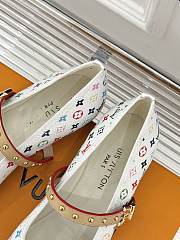 Fortok Louis Vuitton Donkey 25SS Mary Jane Shoes White Multicolor - 2