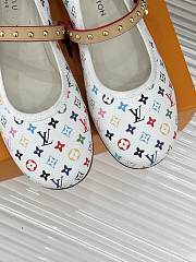 Fortok Louis Vuitton Donkey 25SS Mary Jane Shoes White Multicolor - 3