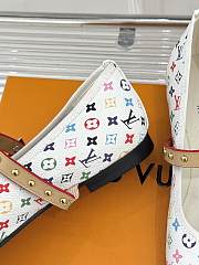 Fortok Louis Vuitton Donkey 25SS Mary Jane Shoes White Multicolor - 4