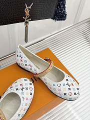 Fortok Louis Vuitton Donkey 25SS Mary Jane Shoes White Multicolor - 5
