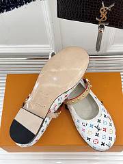 Fortok Louis Vuitton Donkey 25SS Mary Jane Shoes White Multicolor - 6