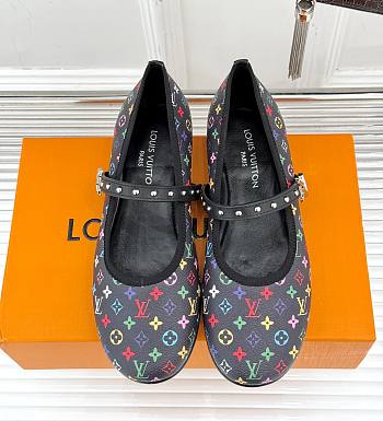 Fortok Louis Vuitton Donkey 25SS Mary Jane Shoes Black Multicolor