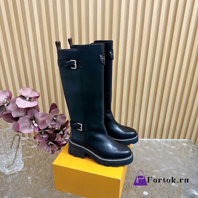 Fortok Louis Vuitton Beaubourg High Boots Black - 1