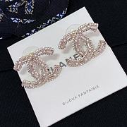 Fortok Chanel CC Rectangular Diamond Earrings - 1