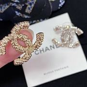 Fortok Chanel CC Rectangular Diamond Earrings - 6