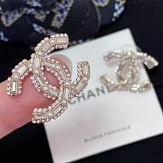 Fortok Chanel CC Rectangular Diamond Earrings - 5