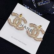 Fortok Chanel CC Rectangular Diamond Earrings - 3