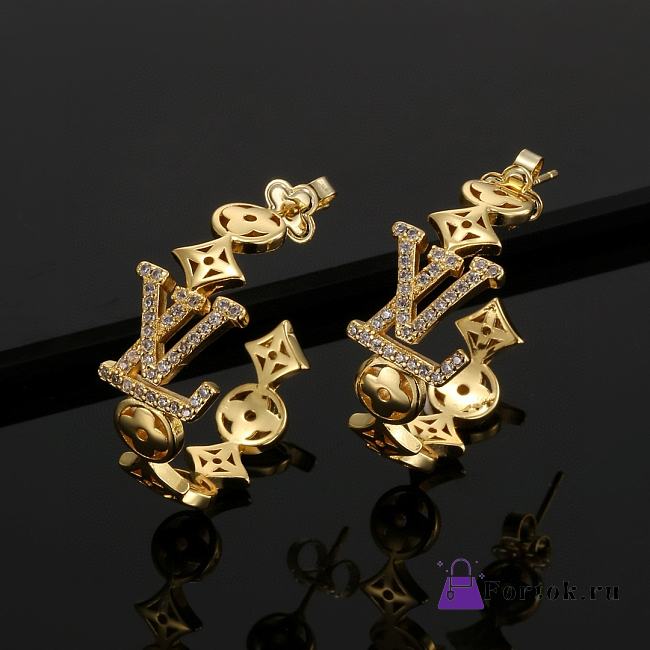 Fortok Louis Vuitton Earrings Gold - 1