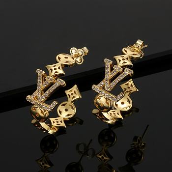 Fortok Louis Vuitton Earrings Gold
