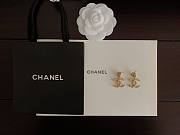Fortok Chanel Embossed Letter CC Earrings - 2