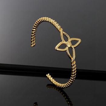 Fortok Louis Vuitton Four-leaf Clover Open Bracelet