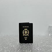 Fortok Balenciaga Passport Holder Black 92914 10x14x1.5cm - 6
