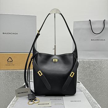 Fortok Balenciaga Bel Air Hobo Bag Black 92881 27x9x28cm 