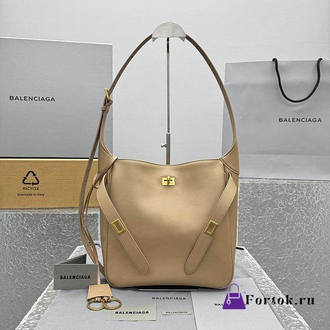 Fortok Balenciaga Bel Air Hobo Bag Beige 92881 27x9x28cm - 1