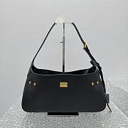 Fortok Balenciaga Bel Air Shoulder Bag Black Gold Buckle 92876 35x10x17cm - 1