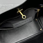 Fortok Balenciaga Bel Air Shoulder Bag Black Gold Buckle 92876 35x10x17cm - 5