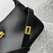 Fortok Balenciaga Bel Air Shoulder Bag Black Gold Buckle 92876 35x10x17cm - 4
