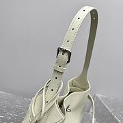 Fortok Balenciaga Bel Air Shoulder Bag White Silver Buckle 92876 35x10x17cm - 6