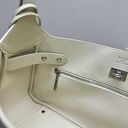 Fortok Balenciaga Bel Air Shoulder Bag White Silver Buckle 92876 35x10x17cm - 5