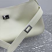 Fortok Balenciaga Bel Air Shoulder Bag White Silver Buckle 92876 35x10x17cm - 4