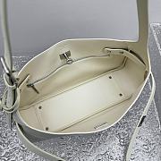 Fortok Balenciaga Bel Air Shoulder Bag White Silver Buckle 92876 35x10x17cm - 2