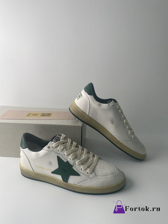Fortok Golden Goose Ball Star Green Heel Sneakers  - 1