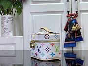 Fortok Louis Vuitton Nice Nano Cosmetic Bag Multicolor White M14033 14x8.5x10.2cm - 5