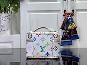Fortok Louis Vuitton Nice Nano Cosmetic Bag Multicolor White M14033 14x8.5x10.2cm - 4