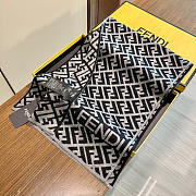 Fortok Fendi Classic FF Scarf Black & Grey 32x200cm - 5