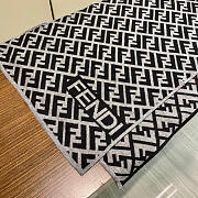 Fortok Fendi Classic FF Scarf Black & Grey 32x200cm - 2
