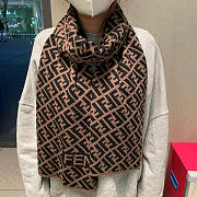 Fortok Fendi Classic FF Scarf Black & Brown 32x200cm - 1