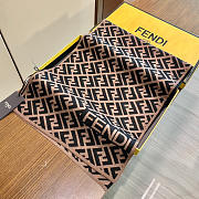 Fortok Fendi Classic FF Scarf Black & Brown 32x200cm - 6