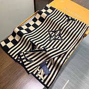 Fortok Louis Vuitton Scarf Beige & Black 30x180cm - 4