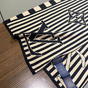 Fortok Louis Vuitton Scarf Beige & Black 30x180cm - 2