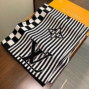 Fortok Louis Vuitton Scarf Black & White 30x180cm - 4