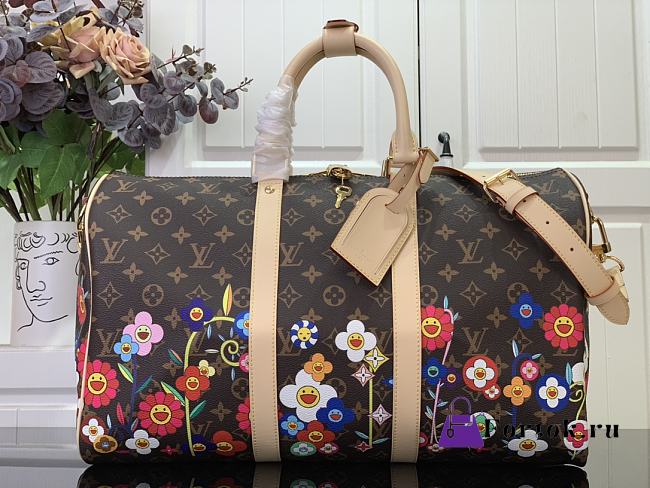 Fortok Louis Vuitton x Murakami Keepall Bandoulière 45 Bag M14182 45x27x20cm - 1