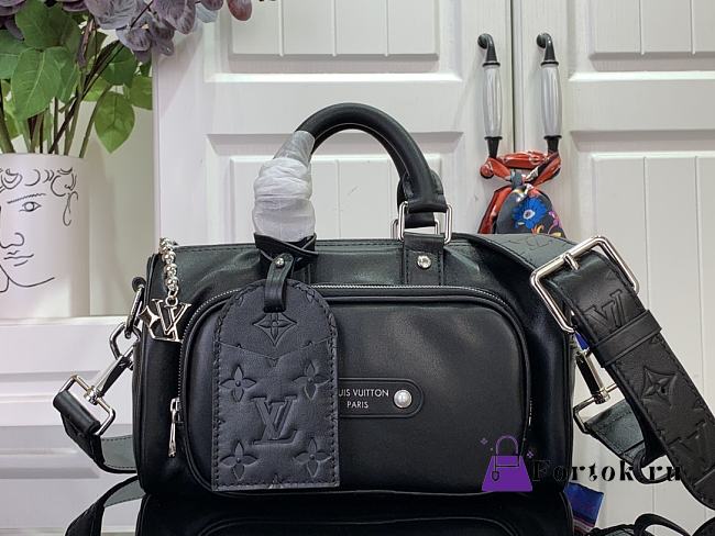 Fortok Louis Vuitton Keepall Speedy Bandoulière 20 Bag Black M13988 15x11x25cm - 1