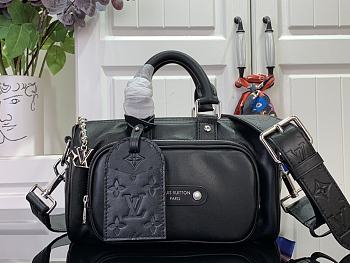 Fortok Louis Vuitton Keepall Speedy Bandoulière 20 Bag Black M13988 15x11x25cm