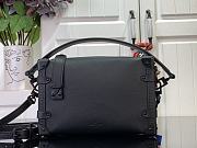 Fortok Louis Vuitton Side Trunk Bag Black M24309 21x14x6cm  - 1