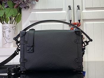 Fortok Louis Vuitton Side Trunk Bag Black M24309 21x14x6cm 
