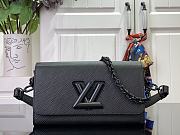 Fortok Louis Vuitton Twist West Bag Black Black Buckle M25236 12x7x23.5cm - 1